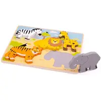 Bigjigs Toys Klobiges Einsetzpuzzle - Safari
