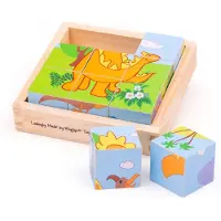 Bigjigs Toys Bilderwürfel Dinosaurier / 9 Teile / ab 3 Jahren