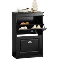 SoBuy Schuhschrank - 2 Klappen - 68 x 32 x 45 cm - Schwarz