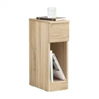SoBuy Nachttisch mit Schublade und Ablagefach - 20x35x60 cm - Max. 20KG - Holzfarbe