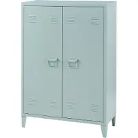 En.casa Metallschrank Oripää 110x75x33 cm Graublau []
