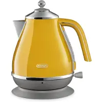 De'Longhi De’Longhi Icona Capitals, 1,7 l, 2000 W, Gelb, Edelstahl, Wasserstandsanzeige, Drahtlos
