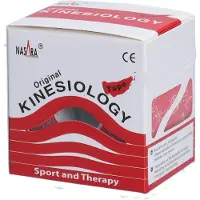 NASARA Kinesiotape 5 cmx5 m rot 1 St Pflaster