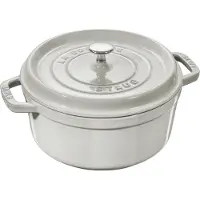 Staub runder Cocotte-Bräter, 22 cm, Weiß