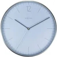 Nextime Essential Silver, Wand, Quarzuhr, Rund, Silber, Weiß, Metall, Glas