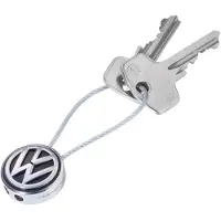 Troika VW LOOP VOLKSWAGEN Schlüsselanhänger VW-Logo, rund, schwarz/grau