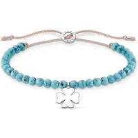 Thomas Sabo Charming Collection - Mix & Match - A1983-905-17-L20v - Kleeblatt - Armband - 13-20 cm - Silber - nylon - Türkis