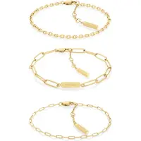 Calvin Klein 35000435 Damen-Armband Set Edelstahl Goldfarben