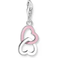 Thomas Sabo Charm Herz "Silber", bunt (silberfarben, pink), Charms, Damen, Silber 925 (recycelt), Charm Herz