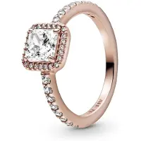 Pandora Quadratischer Sparkle Halo-ring