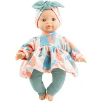 Paola Reina Babypuppe Andy Primavera Esther 27cm grüne Vinylpuppe