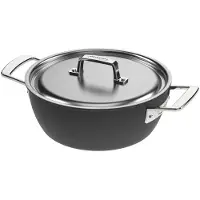 Demeyere Bräter Black 5 Konisch mit Deckel Silber 24 cm