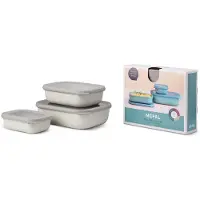 Mepal Multischale Cirqula rechteckig 3-teiliges Set (500 1000 2000) Nordisch weiß (wit)