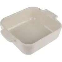 Peugeot Auflaufform APPOLIA Keramik quadratisch, 18 x 18 x 5,1 cm, Langlebige Keramikschale mit abgerundeten Winkeln für ein einfaches Servieren, Farbe: ecru