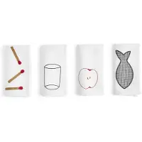 HAY - Sobremesa Napkin set - White (541554)
