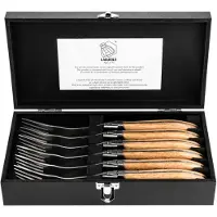Laguiole Gebeln Luxury Line Eichenholz Stonewash (6-teilig)