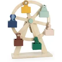 Trixie Holzspielzeug Riesenrad -Tierkarussell für Kinder
