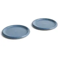 HAY Teller Barro Dark Blue Ø24 cm (Set von 2)