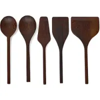 Serax Küchenutensilien-Set Pure Kitchen & Table by Pascale Naessens Dark Brown (5-teilig)