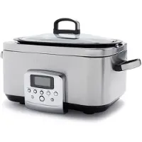 Greenpan Slow Cooker 6.0 L 8 Programme Aluminium gehärteter Glasdeckel
