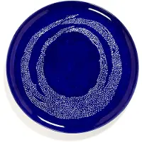 Serax Servierteller Feast Tableware by Ottolenghi Dark Blue Dots White 35 cm