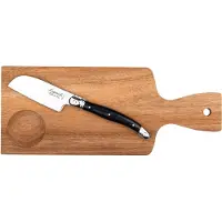 Laguiole Käsemesser und Servierbrett Premium Line Acaciaholz
