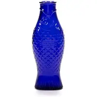 Serax Wasserkaraffe Fish & Fish Glaswaren von Paola Navone Dark Blue 850 ml