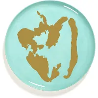 Serax Servierteller Feast Tableware by Ottolenghi Azure Pepper Gold 35 cm