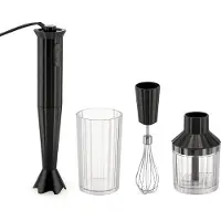 Alessi Stabmixer 4-teiliges Set Plisse Black