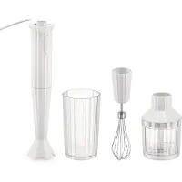 Alessi Stabmixer 4-teiliges Set Plisse White