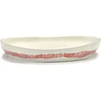 Serax Servierschale Feast Tableware By Ottolenghi White Red M 36 x 36 x 6 cm