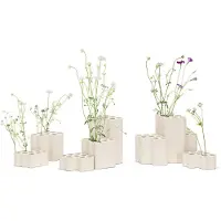 Vitra Nuage Céramique Vase Small White - , Weiß, für Wohnzimmer, Keramik