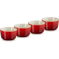 Le Creuset Mini Förmchen-Set (4 Stück) Kirschrot