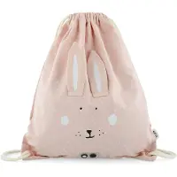 Trixie Baby Turnbeutel - Kindergymtasche Mrs. Rabbit - wasserabweisend - rosa