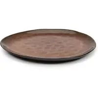 Serax Essteller Pure Tableware by Pascale Naessens Black Brown Oval L 27,5 x 23 cm