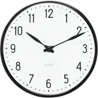 Arne Jacobsen – Station Wanduhr – 16 cm – Schwarz
