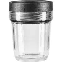 KitchenAid KSB2042BBA, Mixer-Becher, Schwarz, Transparent, 0,177 l, Artisan K400, 95,2 mm, 95,2 mm