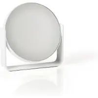 Zone Denmark Tischspiegel Ume, Kosmetikspiegel, Spiegel, 5-fach Vergrößerung, Aluminium Lackiert / Glas, White, 28223