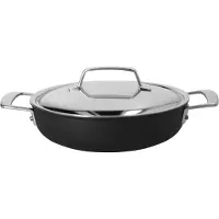 Demeyere Bräter Alu Pro 5 Ceraforce Niedrig mit Deckel Schwarz 24 cm