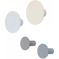 Blomus Ponto Kleiderhaken 4er-Set Grautöne - , Multicolor, Kunststoff