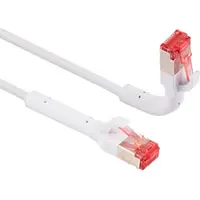 Lanview LV-6AFTP-FLEX-ANG-01W, 1 m, Cat6a, U/FTP (STP), RJ-45, RJ-45, Weiß
