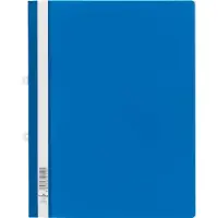 Durable Sichthefter aus Hartfolie mit Abheftschieber, A4, PVC, Blau, Transparent, Porträt