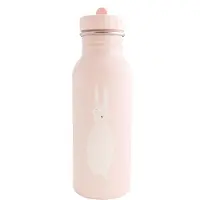 Trixie Baby Trinkflasche Edelstahl 500ml - Mrs. Rabbit - kinderfreundliche Wasserflasche rosa