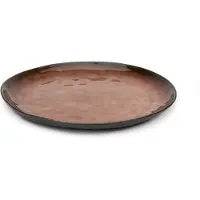 Serax Servierteller Pure Tableware by Pascale Naessens Black Brown Oval L 33,6 cm