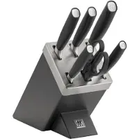 Zwilling All Star 1022760, 7-teiliger Messerblock selbstschärfend, SharpBlock, anthrazit/silbern