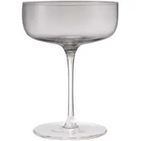 Blomus FUUMI Champagnergläser mit Untertasse, Rauchglas, 4 Stück.