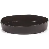 Serax Tiefer Teller La Mère Tableware by Marie Michielssen Dark Brown M 23 cm