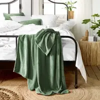 De Witte Lietaer Plaid Snuggly Grün-150 x 200 cm