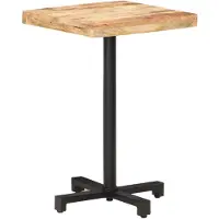 vidaXL Bistrotisch Quadratisch 50x50x75 cm Raues Mangoholz