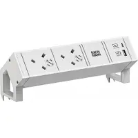 Bachmann Multi-Tischsteckdose Aufb 1USB 902.3230 weiß Aluminium